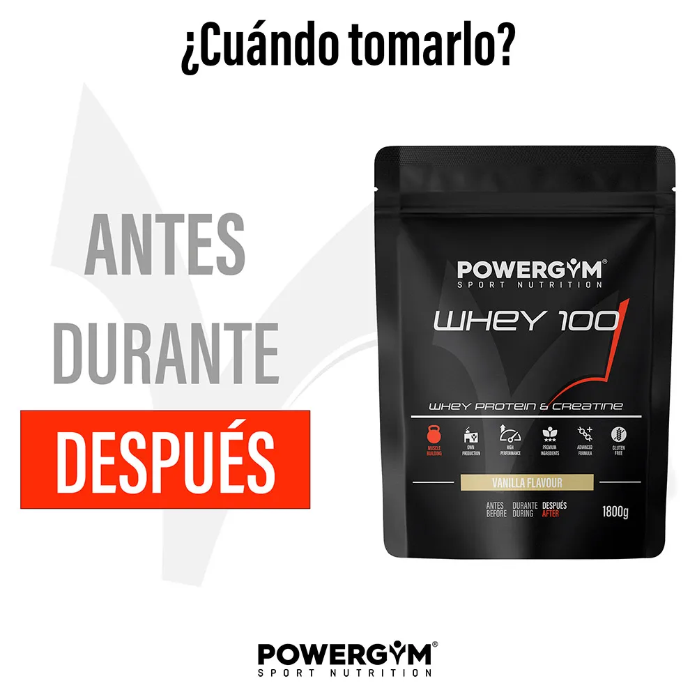 Powergym Whey 100 Protein Vanilje 1800g, One size