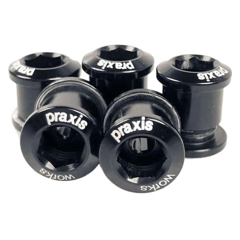 Praxis 48/32t Chainring Bolts, Black, One Size