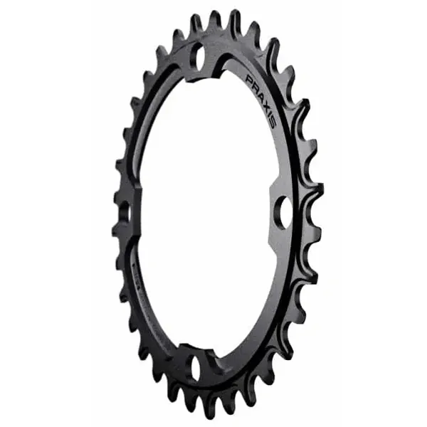 Praxis Mtb 104bcd 1x Narrow Wide Alloy Kjettingring, Black, 34t