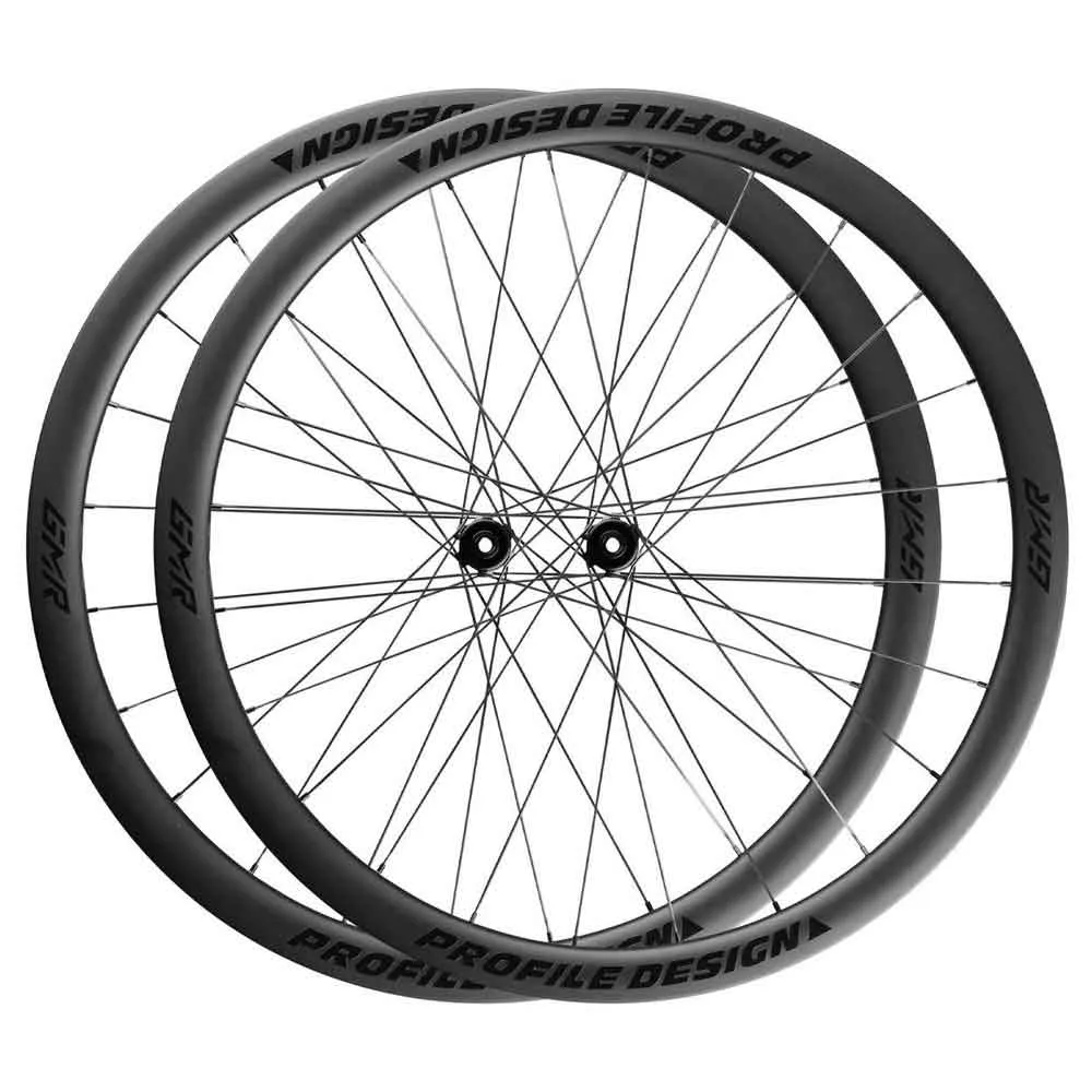 Profile Design Gmr 38 Carbon Cl Disc Tubeless Landeveishjulsett, Black, 12 x 100 / 12 x 142mm, Shimano/Sram HG