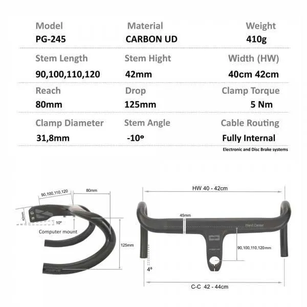 Progress Cockpit Road 28.6 Mm Integrert Styre, Black, 28.6mm, 420mm Progress Cockpit Road 28.6 Mm Integrert Styre, Black, 28.6mm, 420mm