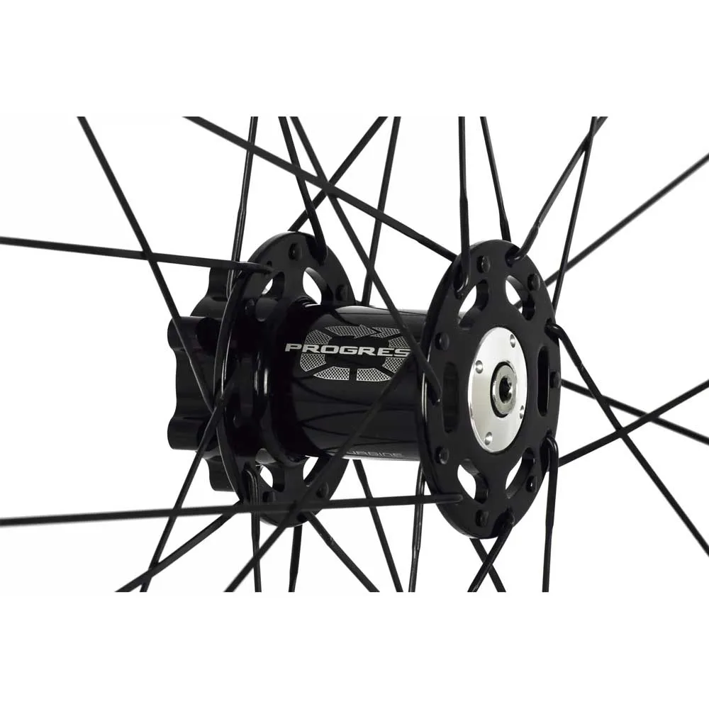Progress Gr40 Lefty Cl Disc Tubeless Gravel Forhjul, Black, Venstrey