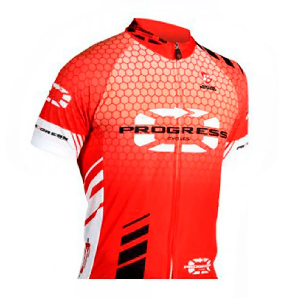 Progress Kort Ermet Trøye, Red / white, L