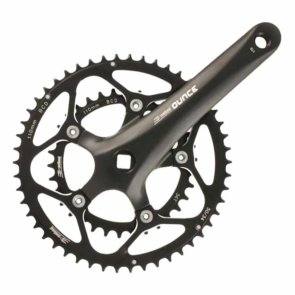 Prowheel Ounce Kranksett, Black, 170mm, 34-50t Prowheel Ounce Kranksett, Black, 170mm, 34-50t