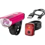 Puky Lumi sykkellykter front og bak pink