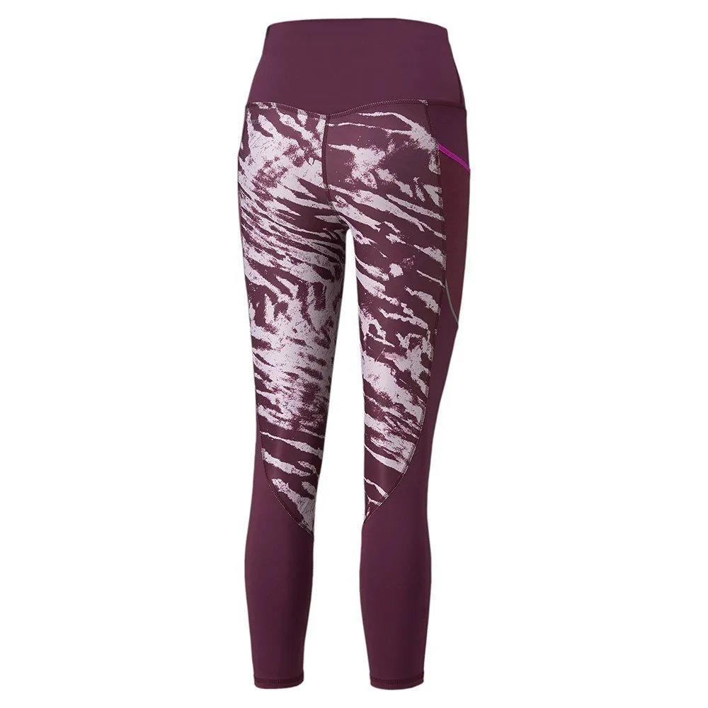 Puma 5k Graphic Hw 7/8 Leggings female, Grape wine
