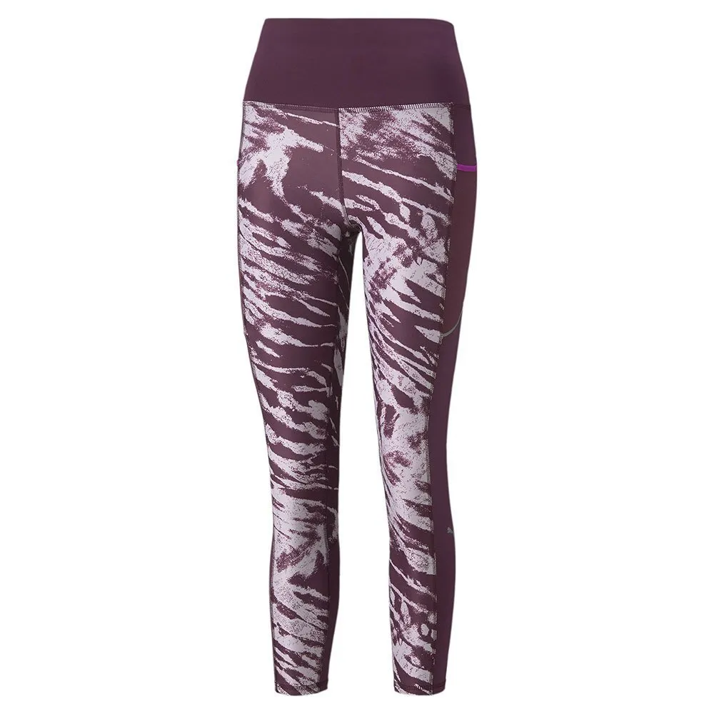 Puma 5k Graphic Hw 7/8 Leggings female, Grape wine