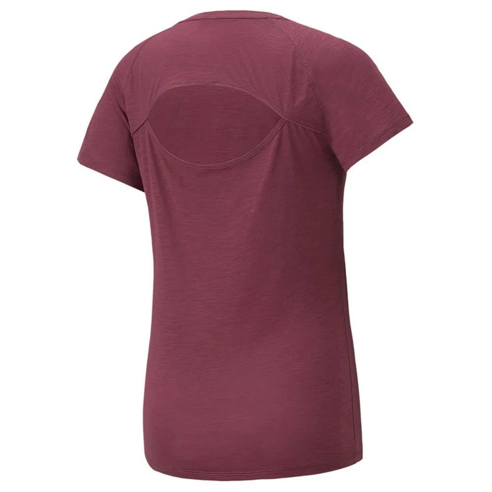 Puma 5k Logo Kortarmet T-skjorte female, Grape wine
