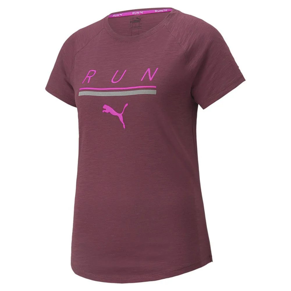 Puma 5k Logo Kortarmet T-skjorte female, Grape wine