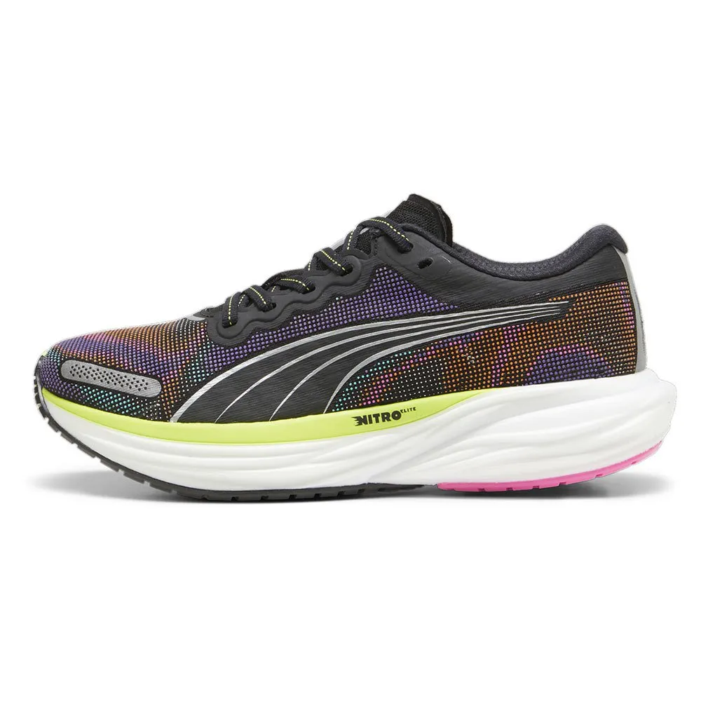 Puma Deviate Nitro 2 Psychedelic Rush Løpesko female, Black / lime pow / poison pink Puma Deviate Nitro 2 Psychedelic Rush Løpesko female, Black / lime pow / poison pink