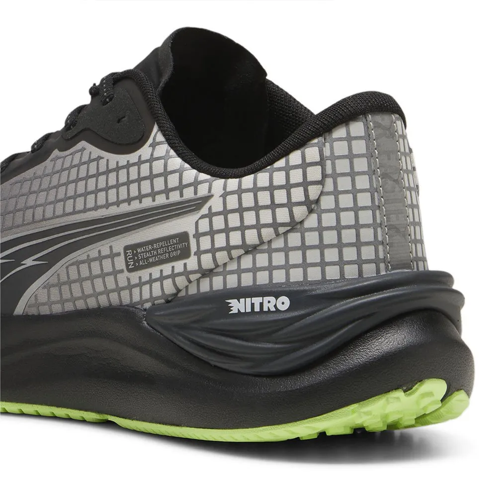 Puma Electrify Nitro 3 Wtr Fv Løpesko male, Black / glacial gray / fizzy apple