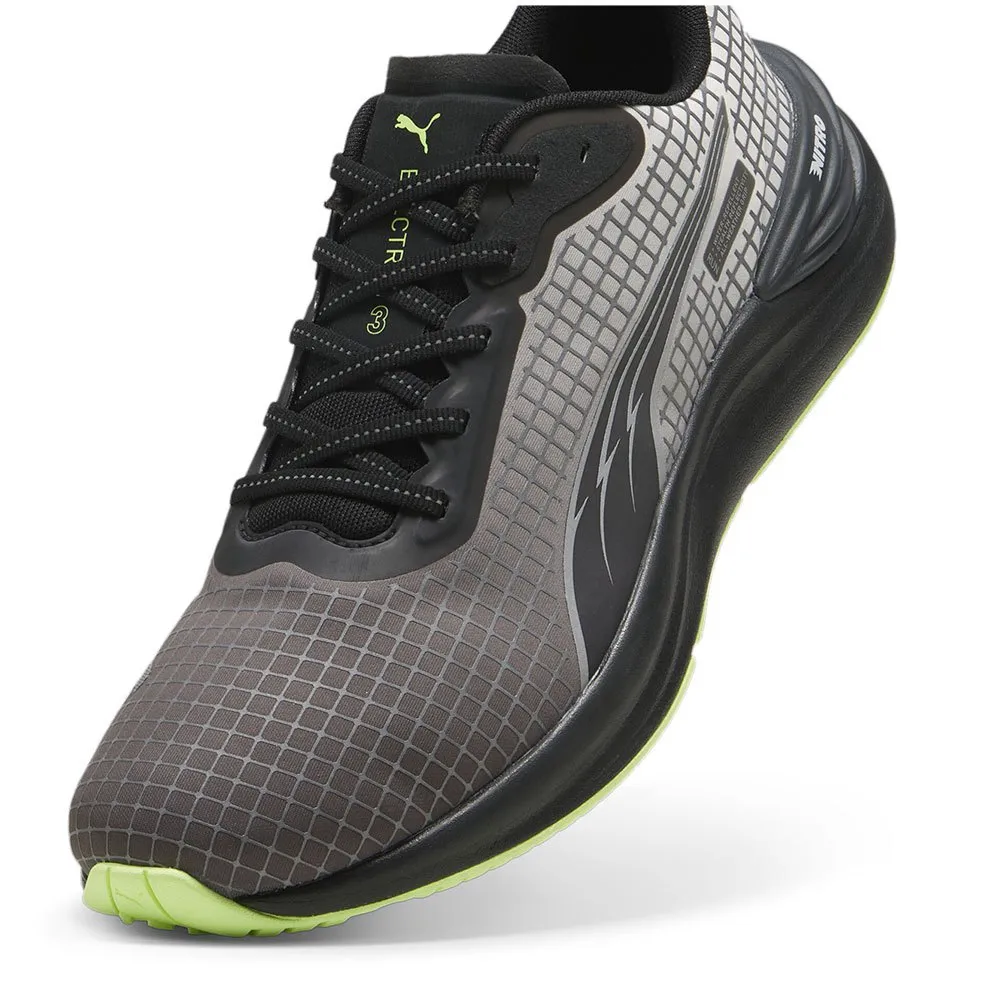 Puma Electrify Nitro 3 Wtr Fv Løpesko male, Black / glacial gray / fizzy apple