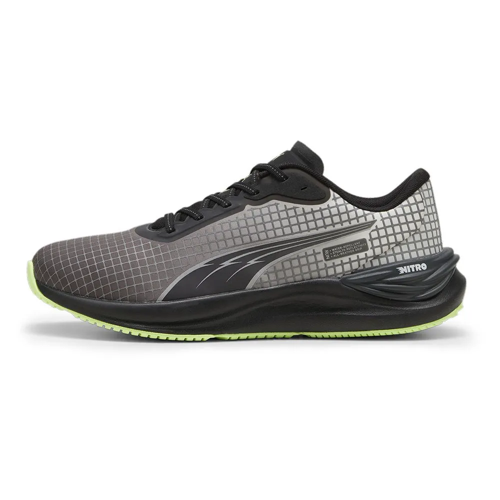 Puma Electrify Nitro 3 Wtr Fv Løpesko male, Black / glacial gray / fizzy apple