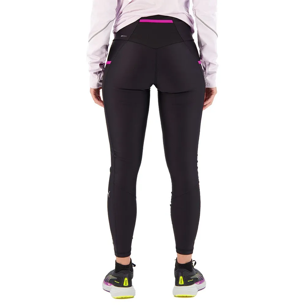 Puma Marathon Hw Fl Leggings female, Puma black / grape wine