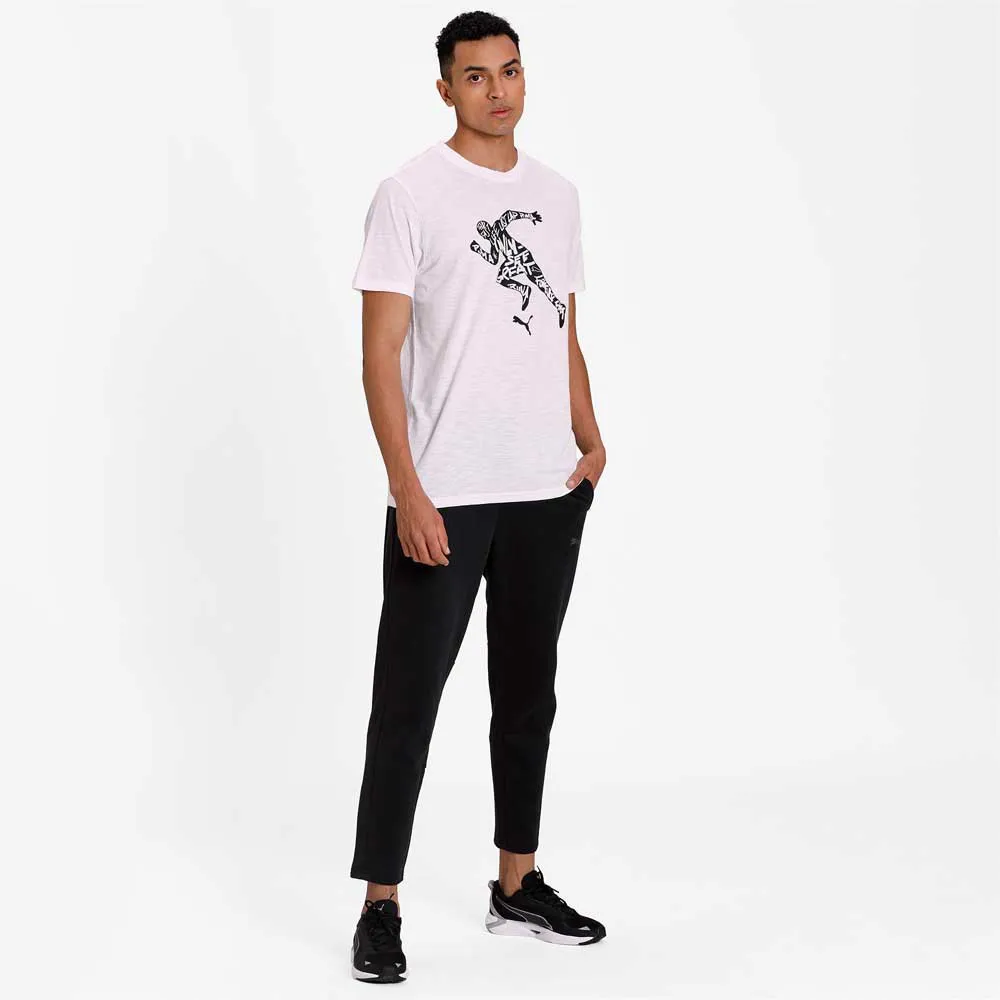 Puma Performance Graphic Kortarmet T-skjorte male, Puma white / osg runner
