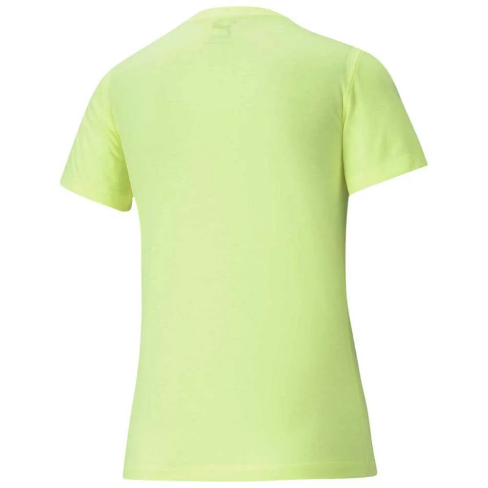 Puma Performance Slogan Kortarmet T-skjorte female, Fizzy yellow / black osg print