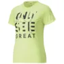 Puma Performance Slogan Kortarmet T-skjorte female, Fizzy yellow / black osg print