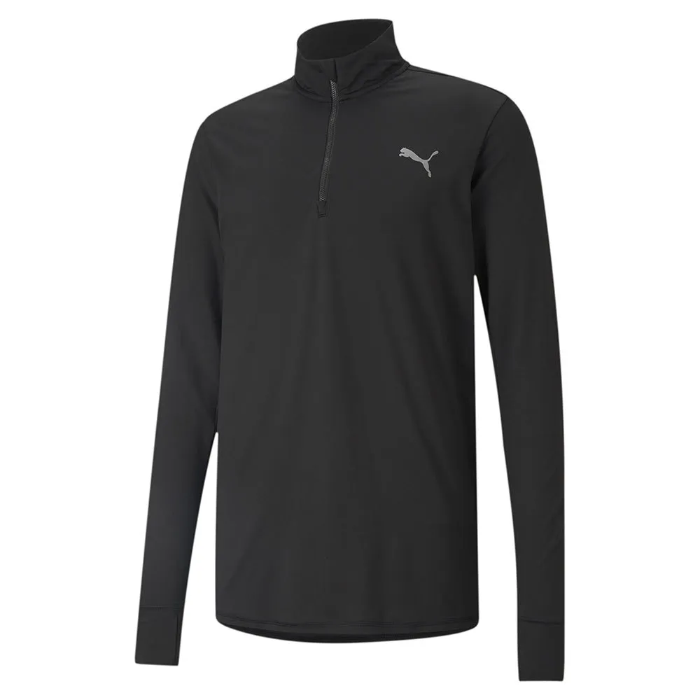 Puma Run Favorite 1/4 Zip Langarmet T-skjorte male, Puma black Puma Run Favorite 1/4 Zip Langarmet T-skjorte male, Puma black
