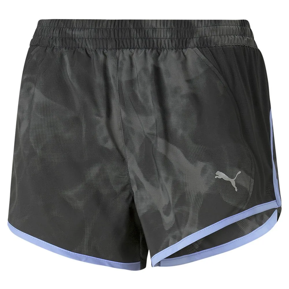 Puma Run Favorite Aop Velocity Shorts female, Puma black / elektric Puma Run Favorite Aop Velocity Shorts female, Puma black / elektric