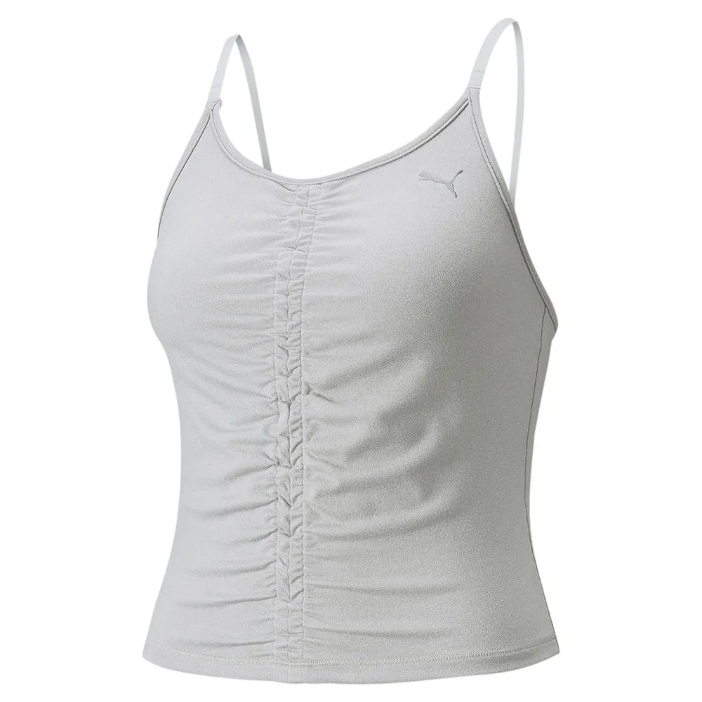 Puma Yoga Studio Foundation Ruched Ermeløs T-skjorte female