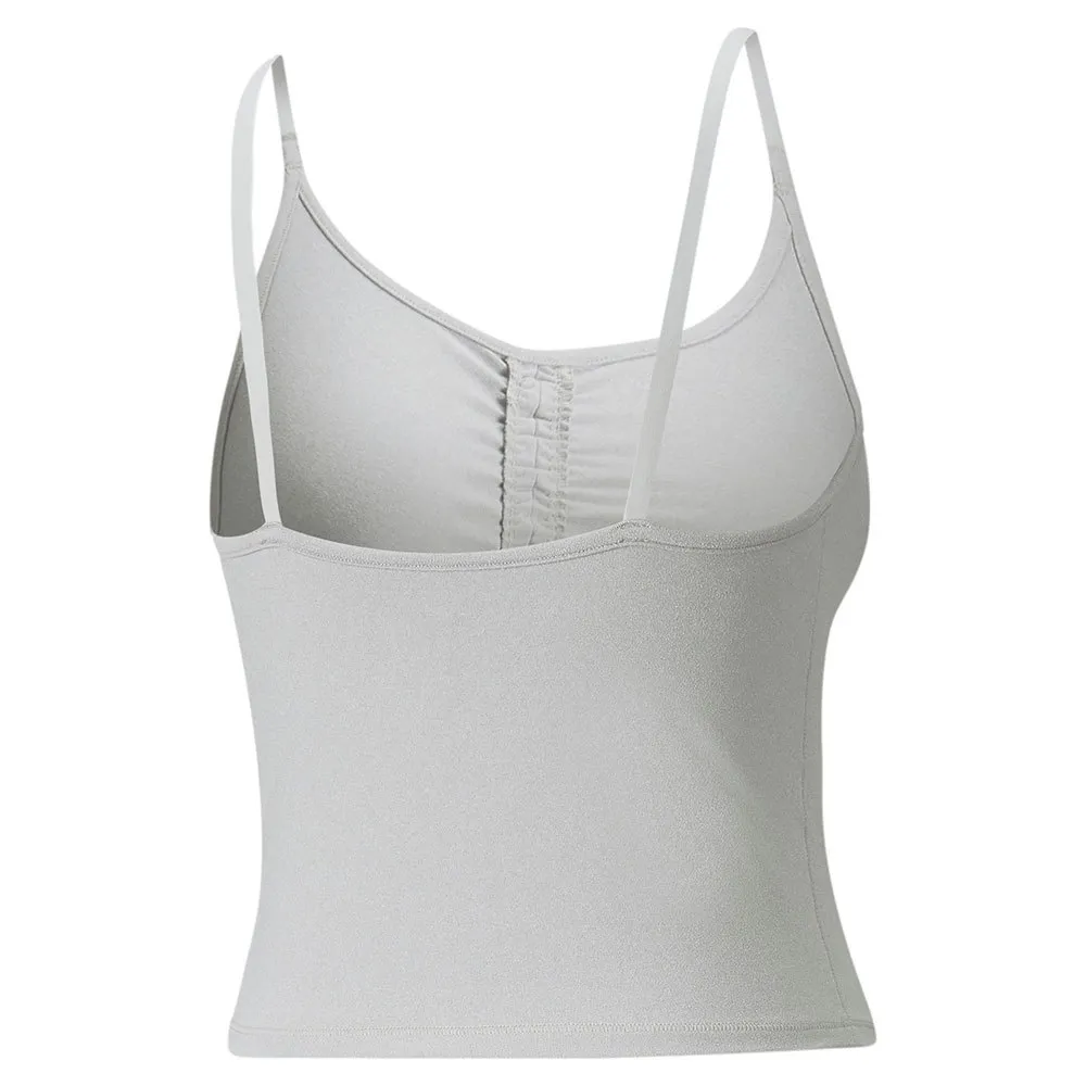 Puma Yoga Studio Foundation Ruched Ermeløs T-skjorte female