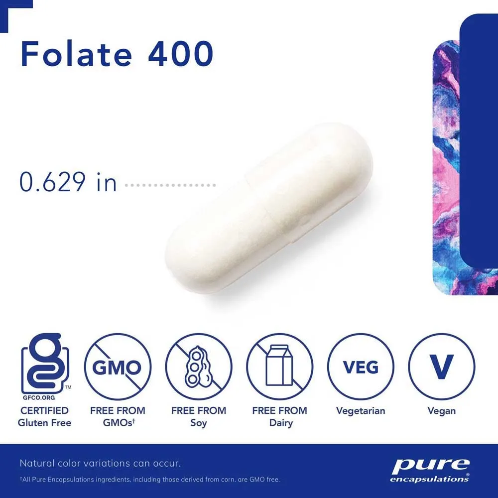 Pure Encapsulations Folate 400 Kapsler 90 Enheter, One size Pure Encapsulations Folate 400 Kapsler 90 Enheter, One size