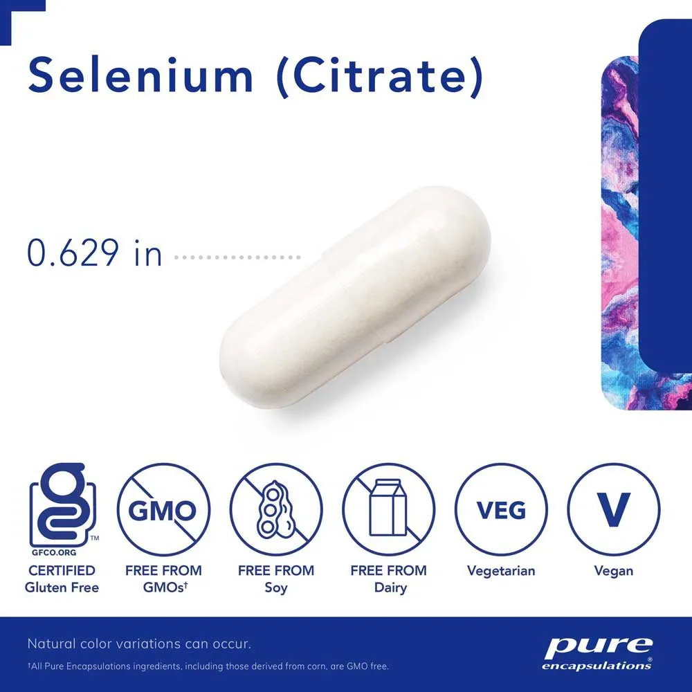 Pure Encapsulations Selenium Kapsler 60 Enheter, One size Pure Encapsulations Selenium Kapsler 60 Enheter, One size