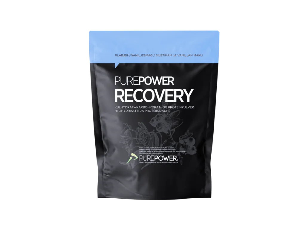 PurePower Recovery restitutionsdrikk vanilje/blåbær 400 g PurePower Recovery restitutionsdrikk vanilje/blåbær 400 g