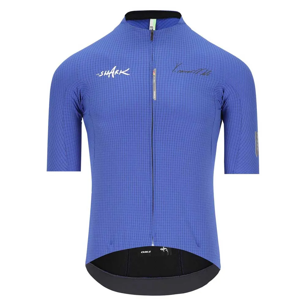 Q36.5 Pinstripe Pro Nibali Kort Ermet Trøye, Ocean blue