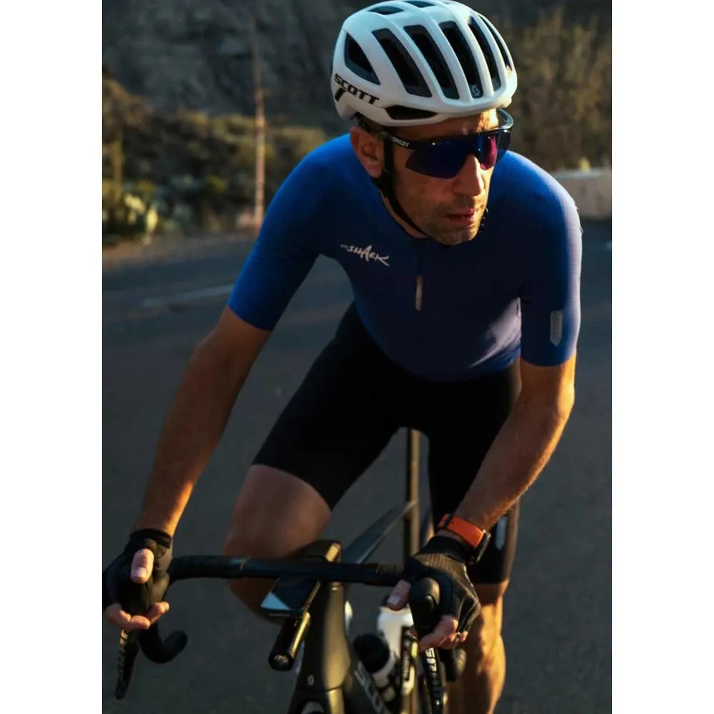 Q36.5 Pinstripe Pro Nibali Kort Ermet Trøye, Ocean blue