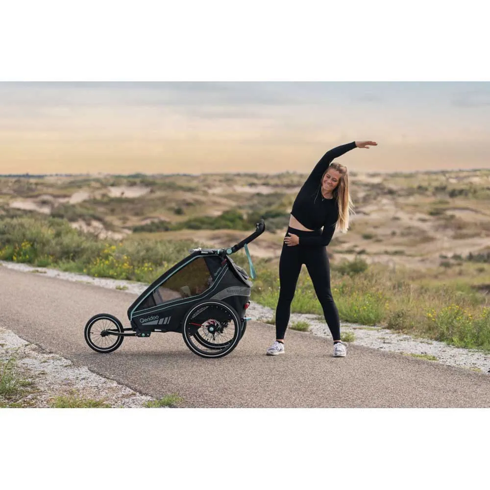 Qeridoo Qupa2/sportrex2/kidgoo2 New Tilhengerhjul, Black, One Size