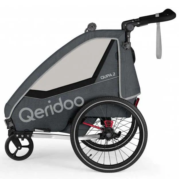 Qeridoo Qupa2 Sykkelvogn, Grey, Max 60kg Qeridoo Qupa2 Sykkelvogn, Grey, Max 60kg