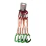 Qi'roc Wifi Straight/curve Clip+express Dyneema 10x170 Mm+mini Karabinkrok 5 Enheter, Red / green, One Size