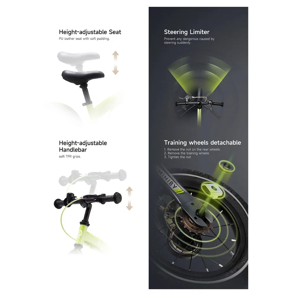 Qplay 3 In 1 Miniby 14´´ Sykkel Refurbished, Black, One Size, Barnesykkel Qplay 3 In 1 Miniby 14´´ Sykkel Refurbished, Black, One Size, Barnesykkel