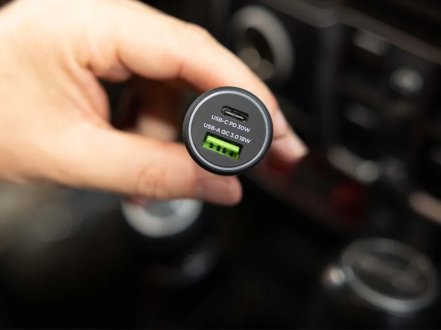 Quad Lock Dual USB 12V Car Charger