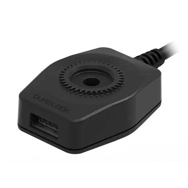 Quad Lock Motorcycle USB Charger, Black, One Size