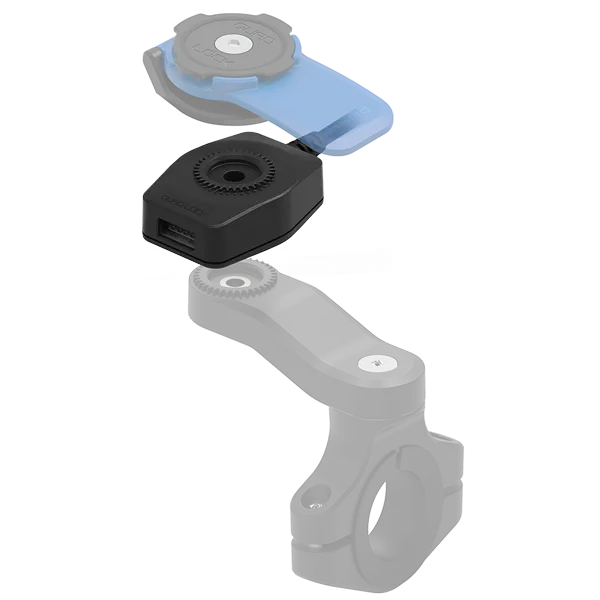 Quad Lock Motorcycle USB Charger, Black, One Size