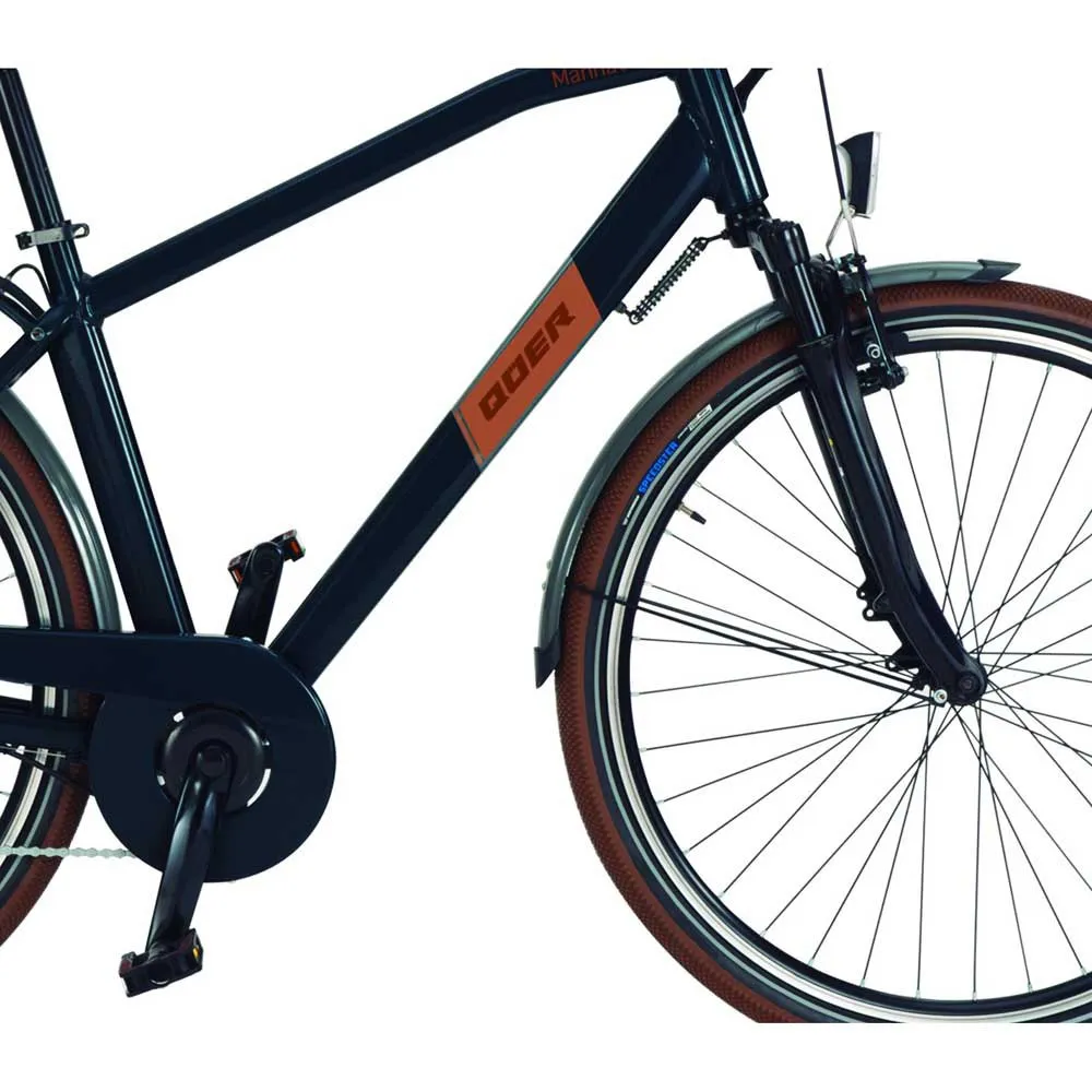 QÜer Ebike Manhattan 28´´ Elektrisk Sykkel, Black, One Size, 468Wh, Elsykkel