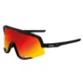 R2 Monster Solbriller, Black matt, Red Revo/CAT2