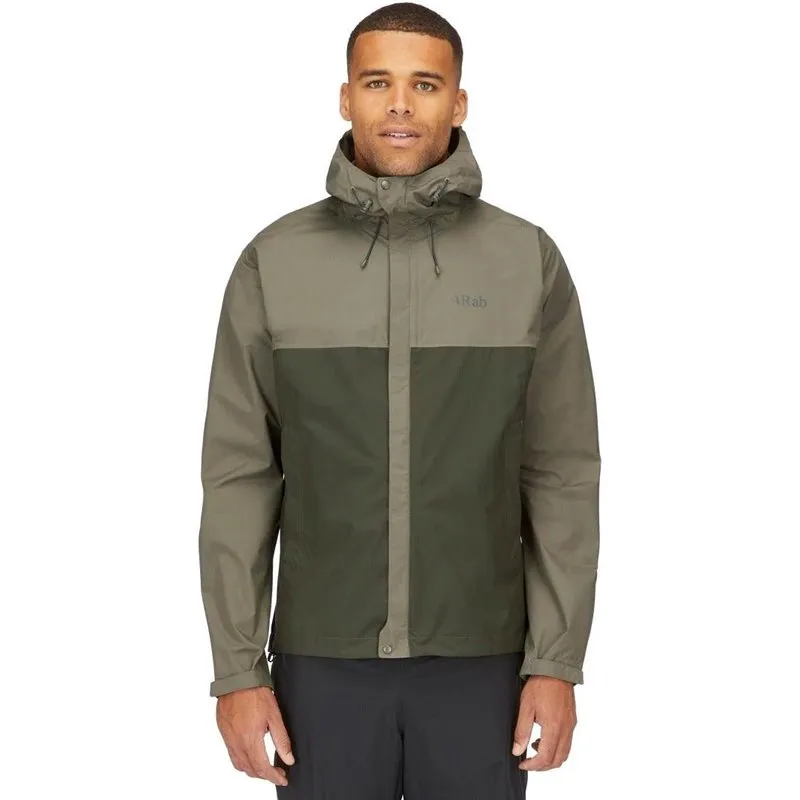 Rab Downpour Eco Jacket, Light khaki/army Rab Downpour Eco Jacket, Light khaki/army