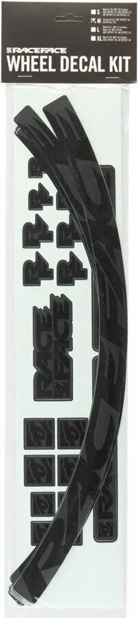 Race Face Medium Decal Kit, Black