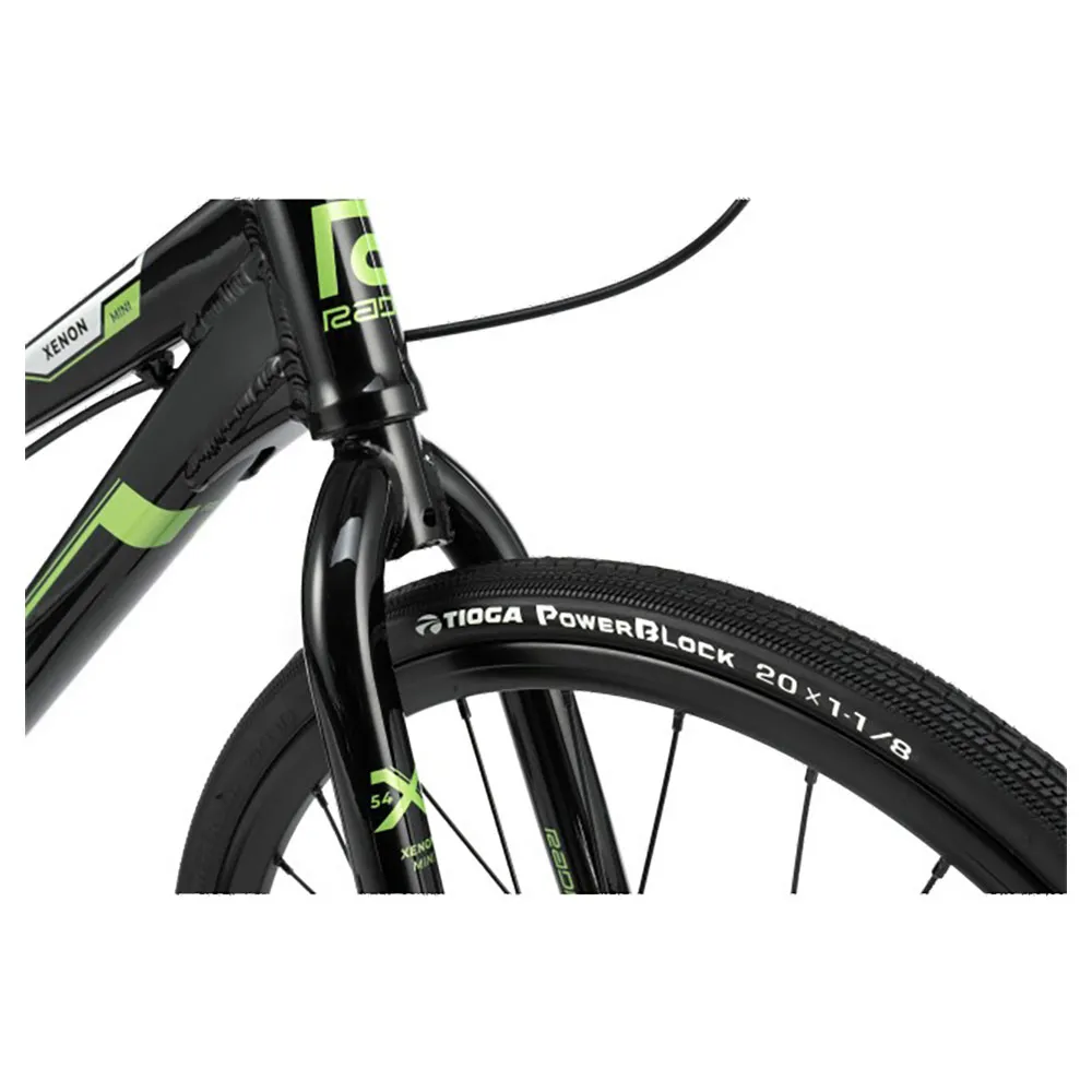 Radio Raceline Xenon Mini Bmx Sykkel, Black / green, 17.6" Radio Raceline Xenon Mini Bmx Sykkel, Black / green, 17.6"