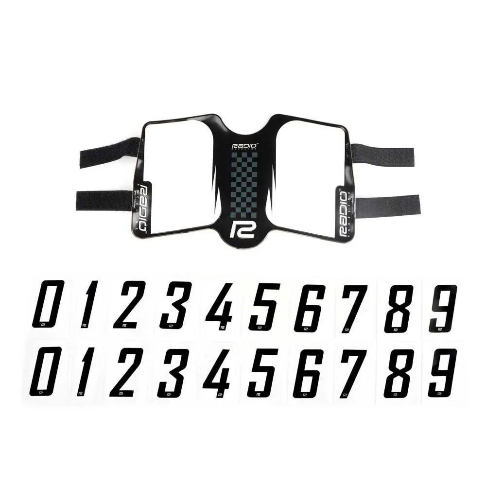 Radio Side Plate Velcro Rem, White / black, One Size Radio Side Plate Velcro Rem, White / black, One Size