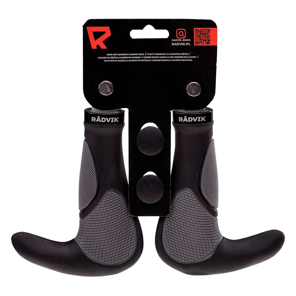 Radvik 2grip Håndtak, Black / grey, 140mm