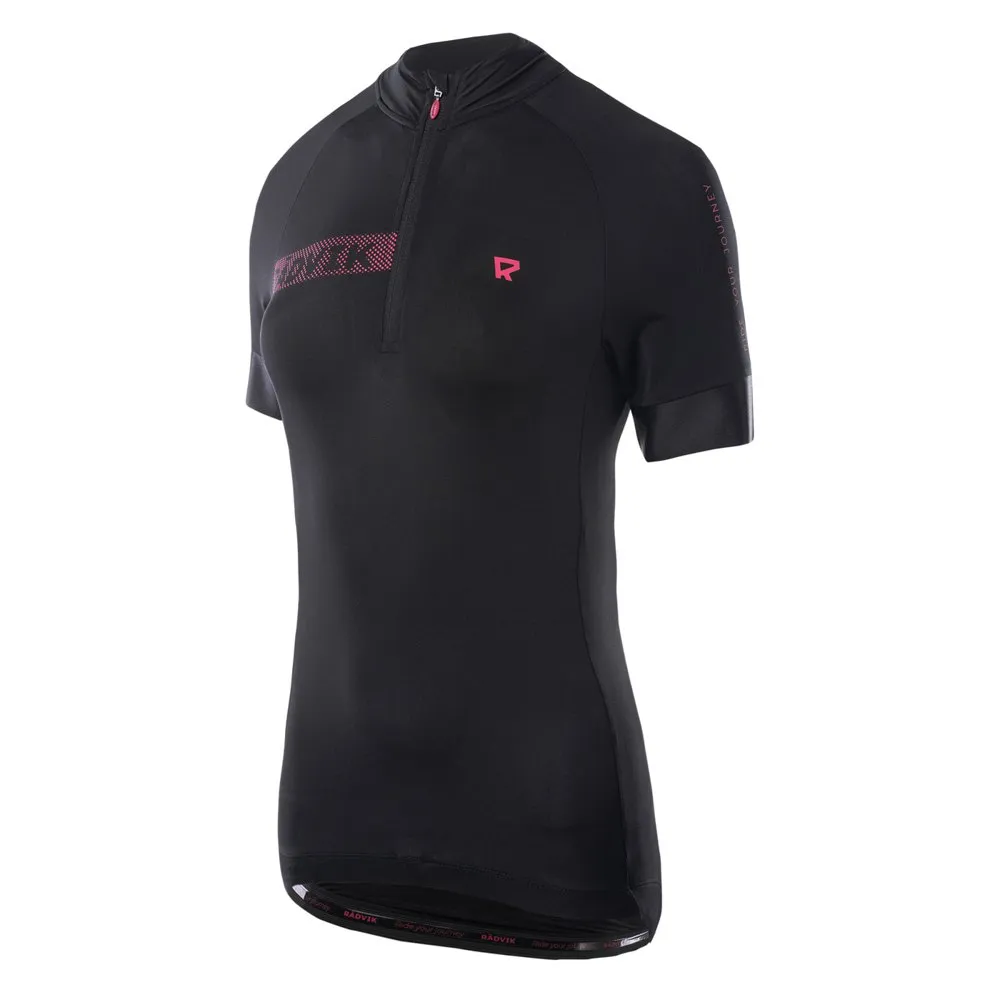 Radvik Alpha Lds Kort Ermet Trøye, Black / azalea