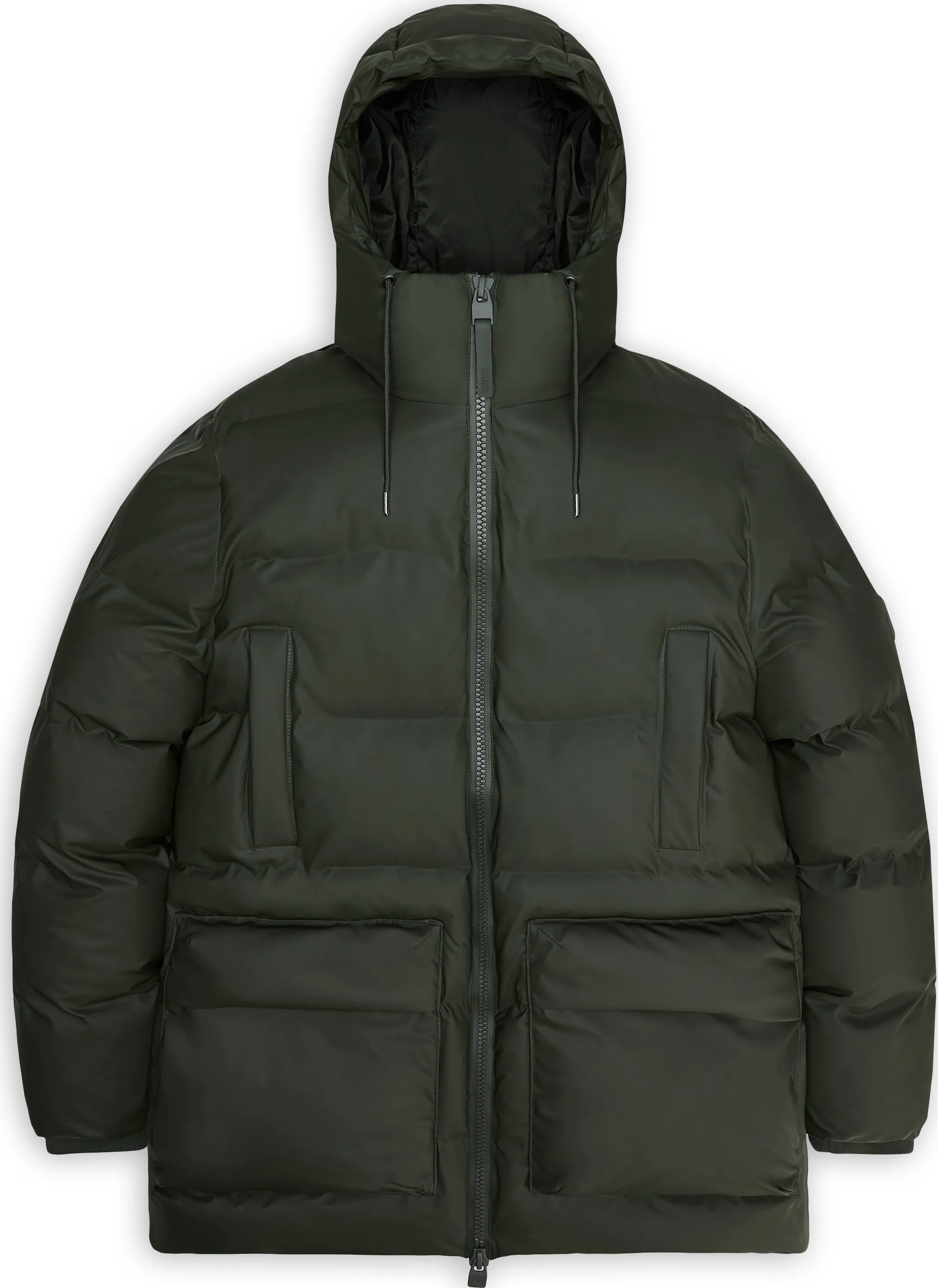 Rains Unisex Alta Long Puffer Cargo Jacket