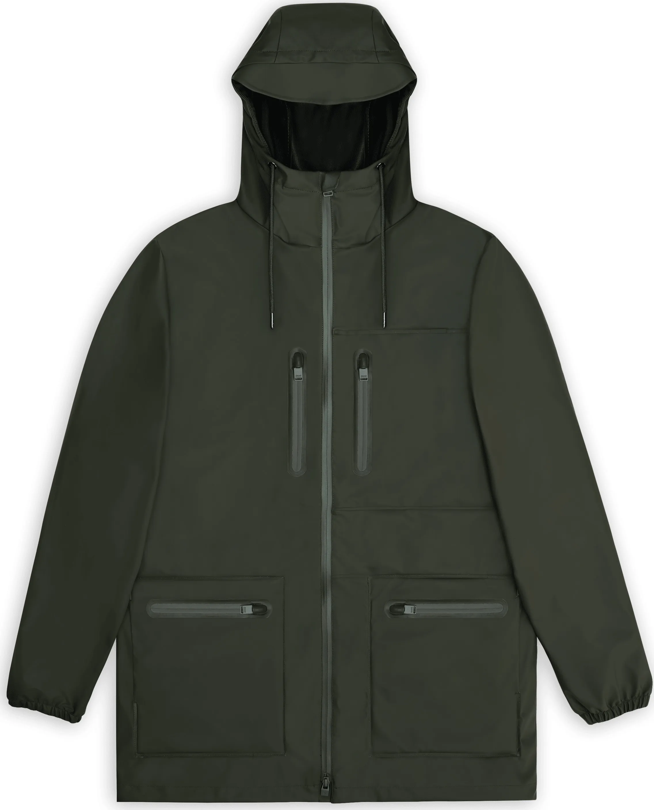 Rains Unisex Cargo Long Jacket W3