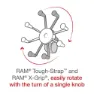 Ram Mounts Tough-strap™ X-grip® Large Styretelefonholder, Black, One Size
