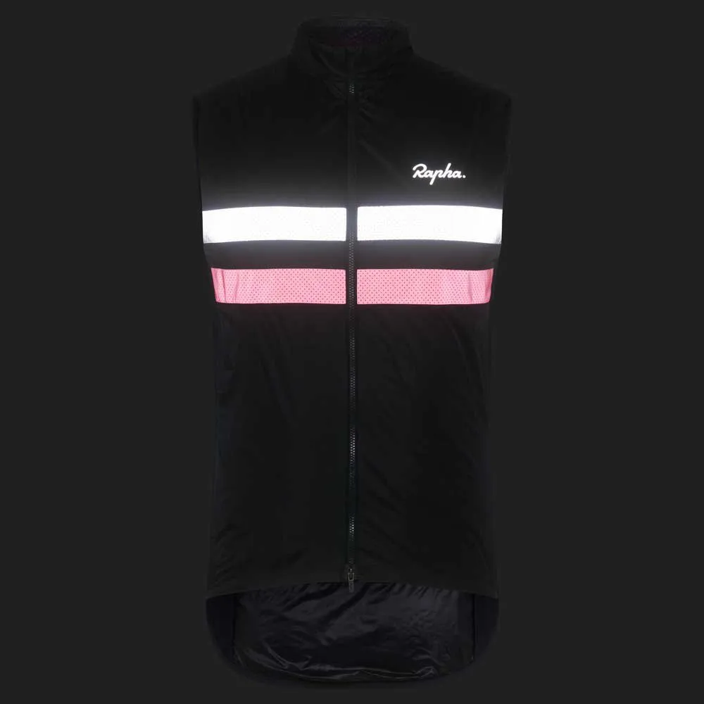 Rapha Brevet Insulated Vest, Dark navy / hi-vis pink / silver Rapha Brevet Insulated Vest, Dark navy / hi-vis pink / silver