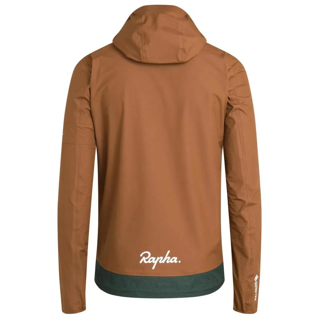Rapha Explore Hooded GORE TEX Pullover, Brown/green